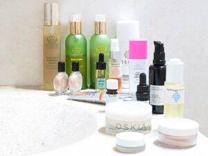 Favourite skincare products from Living Libations, Tata Harper, Oskia, Drunk Elephant, Annmarie Skin Care, Leahlani, Suntegrity