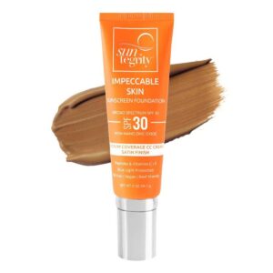 Suntegrity Impeccable Skin mineral sunscreen foundation in shade Bronze