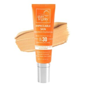 Suntegrity Impeccable Skin mineral sunscreen foundation in shade Buff