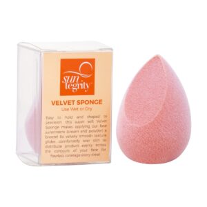 Suntegrity Velvet Sponge for flawless sunscreen, makeup and powder application.