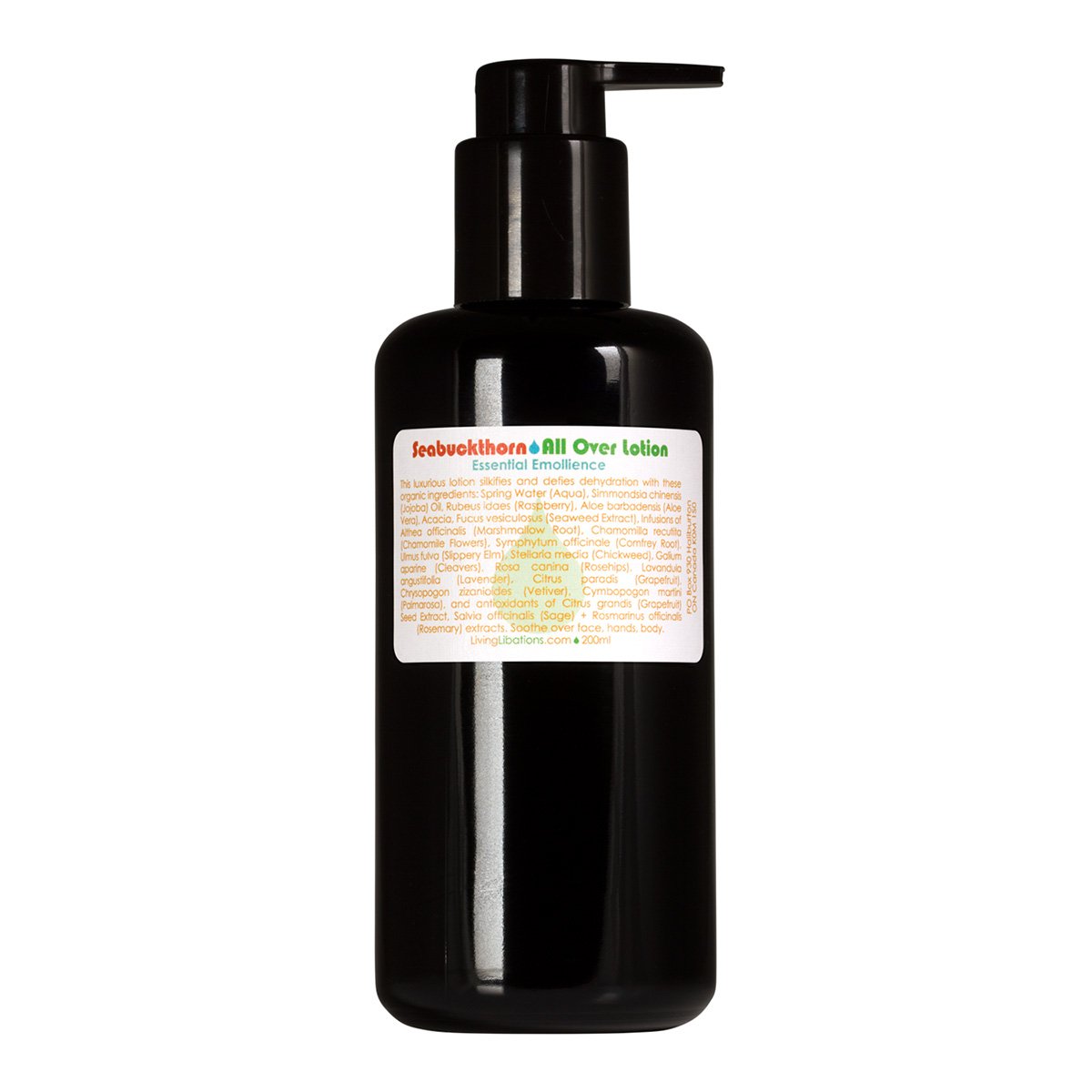 Living Libations - Seabuckthorn All Over Lotion (200ml) Shop Living Libations Seabuckthorn All Over Lotion, a silky lightweight body and face lotion for smooth, soft skin.