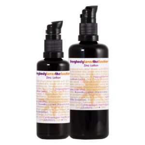 Shop Living Libations Everybody Loves The Sunshine Zinc Lotion at Inspire Beauty, available in 50ml and 100ml.