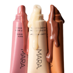 Mara Sea Silk Lip Balms shades Nude Beach, Clear and Sea Latte.