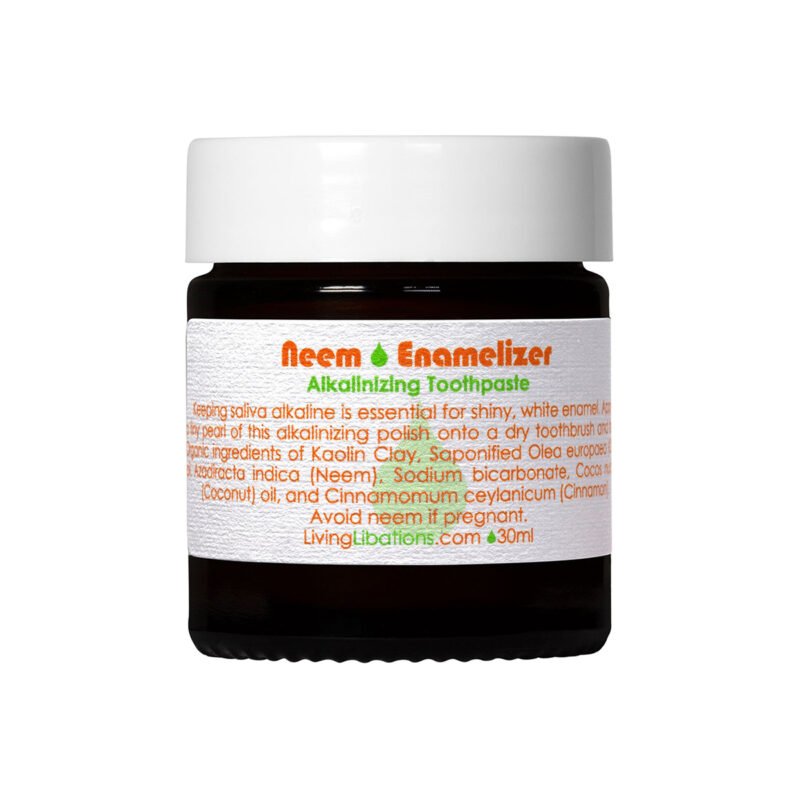 Shop Living Libations Neem Enamelizer Alkalinizing Toothpaste, a robust natural toothpaste for fresh breath and healthy clean teeth.
