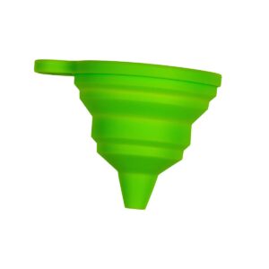 Living Libations collapsible silicone funnel for refilling your favorite Living Libations beauty products.