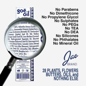 Jao Brand Goe Oil is 100% plant-base body oil to moisturize, soften and replenish dry skin.