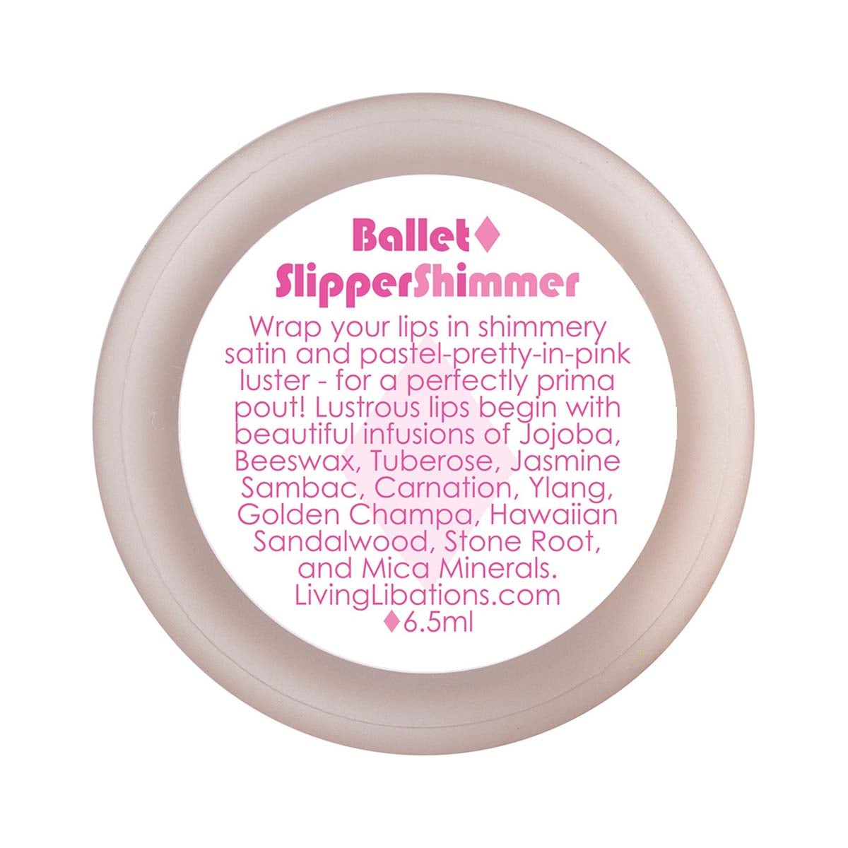 Living Libations Ballet Slipper Shimmer available at Inspire Beauty.