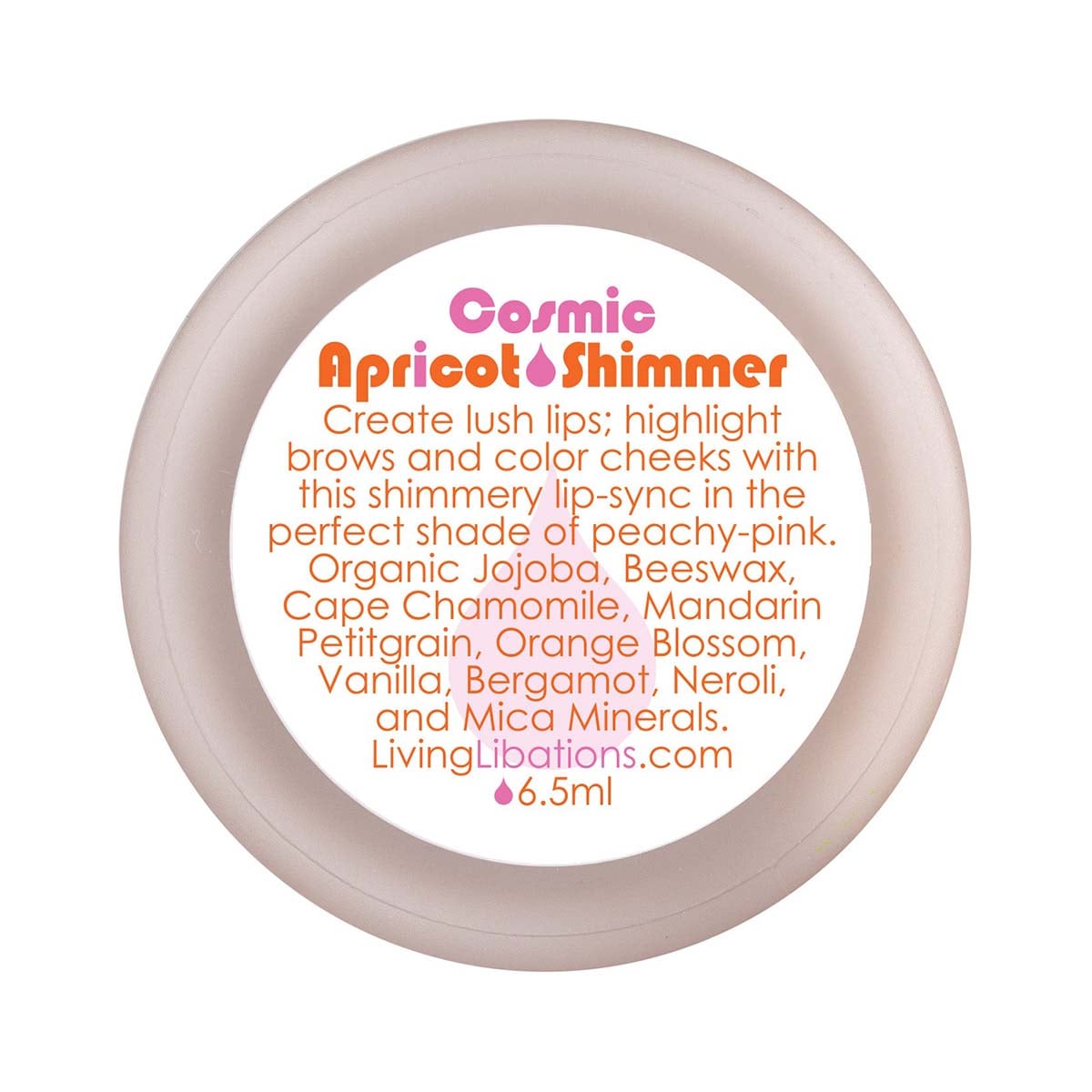 Living Libations Cosmic Apricot Shimmer available at Inspire Beauty.
