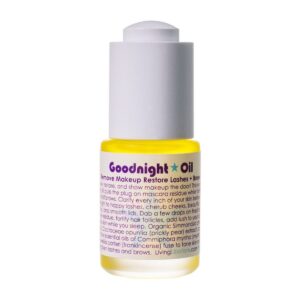 Shop Living Libations Goodnight Oil, a multi-tasking makeup remover that nourishes and restores skin, lashes and brows as it cleanses.