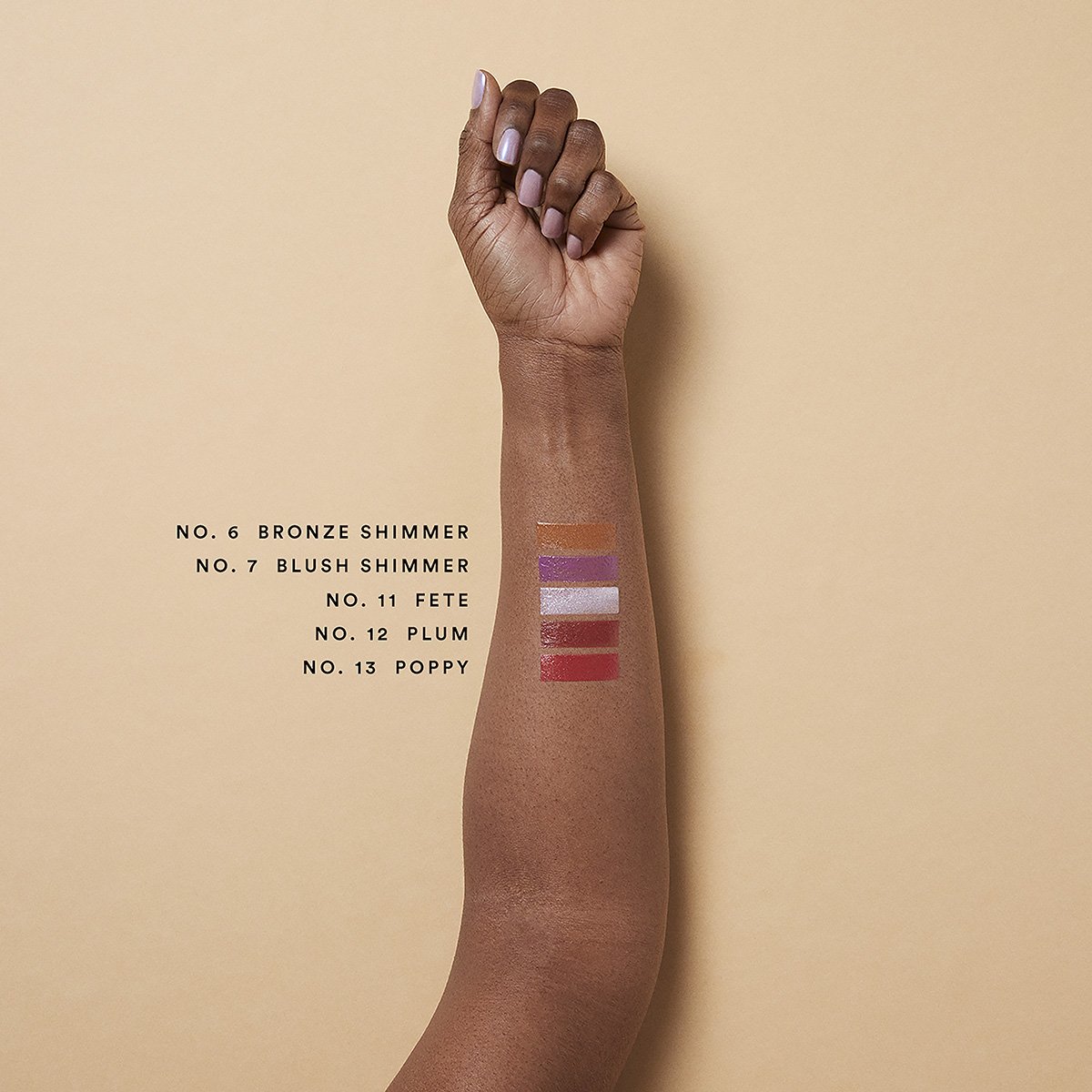 Use Olio E Osso Shimmer Balms for a touch of color and highlight.