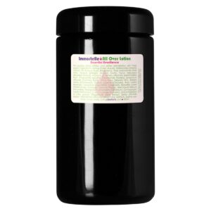 Living Libations Immortelle All Over Lotion, a hydrating face and body lotion that calms, softens and moisturizes dry or sensitive skin.