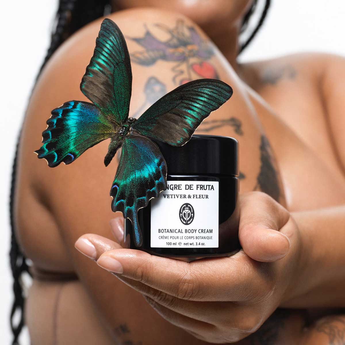 Sangre De Fruta Vetiver & Fleur Botanical Body Cream available at Inspire Beauty.