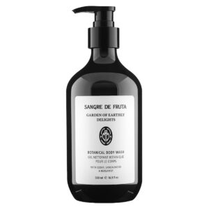 Shop Sangre de Fruta Garden of Earthly Delights Botanical Body Wash at Inspire Beauty, a gentle lathering body gel with an ethereal herbaceous scent.