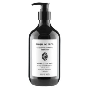 Shop Sangre de Fruta Garden of Earthly Delights Botanical Hand Wash at Inspire Beauty, a mild hand wash with an ethereal herbaceous scent.