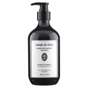 Shop Sangre de Fruta Garden of Earthly Delights Botanical Shampoo at Inspire Beauty, a gentle hydrating shampoo with an ethereal herbaceous scent.