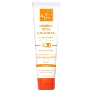 Shop Suntegrity Unscented Mineral Body Sunscreen at Inspire Beauty, a gentle, unscented, easy to use mineral sunscreen.