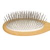 Living Libations Beechwood Brush is a solid wood hair brush with rounded stainless steel pins and rubber cushion.