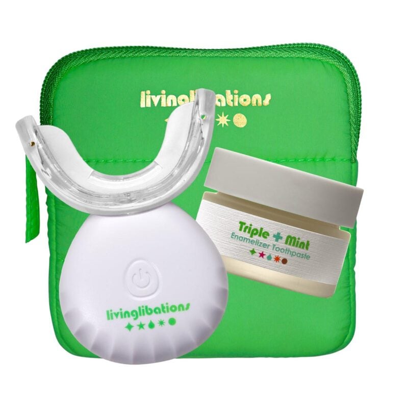 Shop Living Libations Beam Bright Red Light Oral Care Appliance for healthy gums, brighter teeth and to banish bad breath, available at Inspire Beauty.