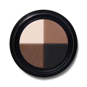 Shop Manasi 7 Custom Eye & Brow Quad Earth And Clay at Inspire Beauty, a 4-shade pressed powder quad used for eyeshadow and defining brows.