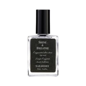 Shop Nailberry Shine & Breathe Top Coat at Inspire Beauty, a high gloss breathable top coat to enhance and protect nail color.
