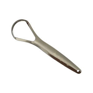 Shop Living Libations Tactical Tongue Scraper at Inspire Beauty, a stainless steel tongue cleaner tool to remove buildup and banish bad breath.