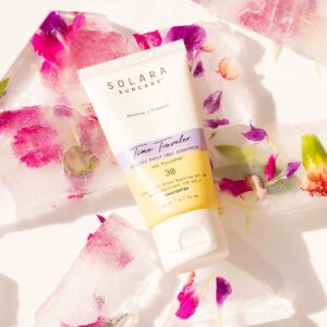 Shop Solara Suncare Time Traveler Ageless Daily face Sunscreen SPF 30 at Inspire Beauty, a sport sunscreen that is moisturizing and water-resistant - great for swimming, sweating and outdoor sports.