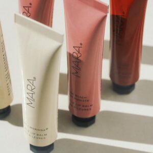 MARA Beauty Sea Silk Lip Balm Trio, a limited edition set of 3 full size ultra hydrating tinted lip balms.