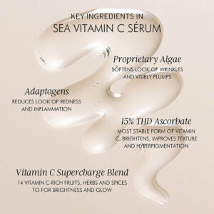 MARA Beauty Sea Vitamin C Serum is supercharged with 14 vitamin C rich fruits and herbs for brightness and glow.