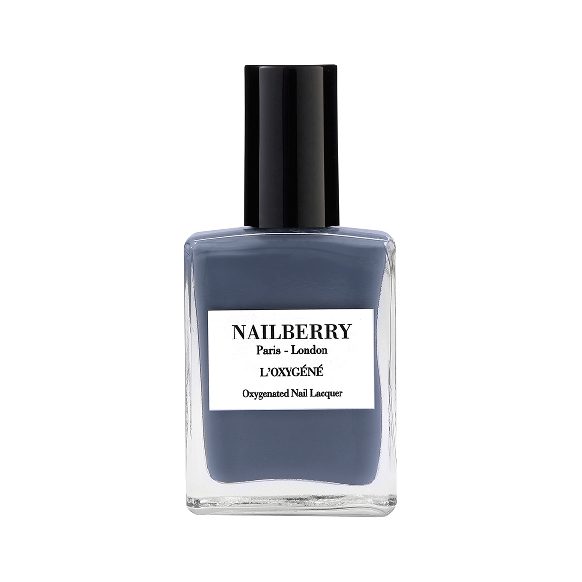 Shop Nailberry L'Oxygene Nail Polish Spiritual at Inspire Beauty, an opaque mid-blue hue.