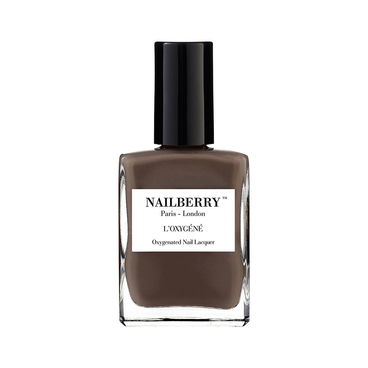 Shop Nailberry L'Oxygene Nail Polish Taupe La at Inspire Beauty, an opaque deep slate hue.