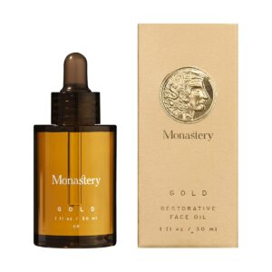 Monastery Gold Restorative Face Oil is a calming, balancing and nourishing facial oil, great for all skin types.
