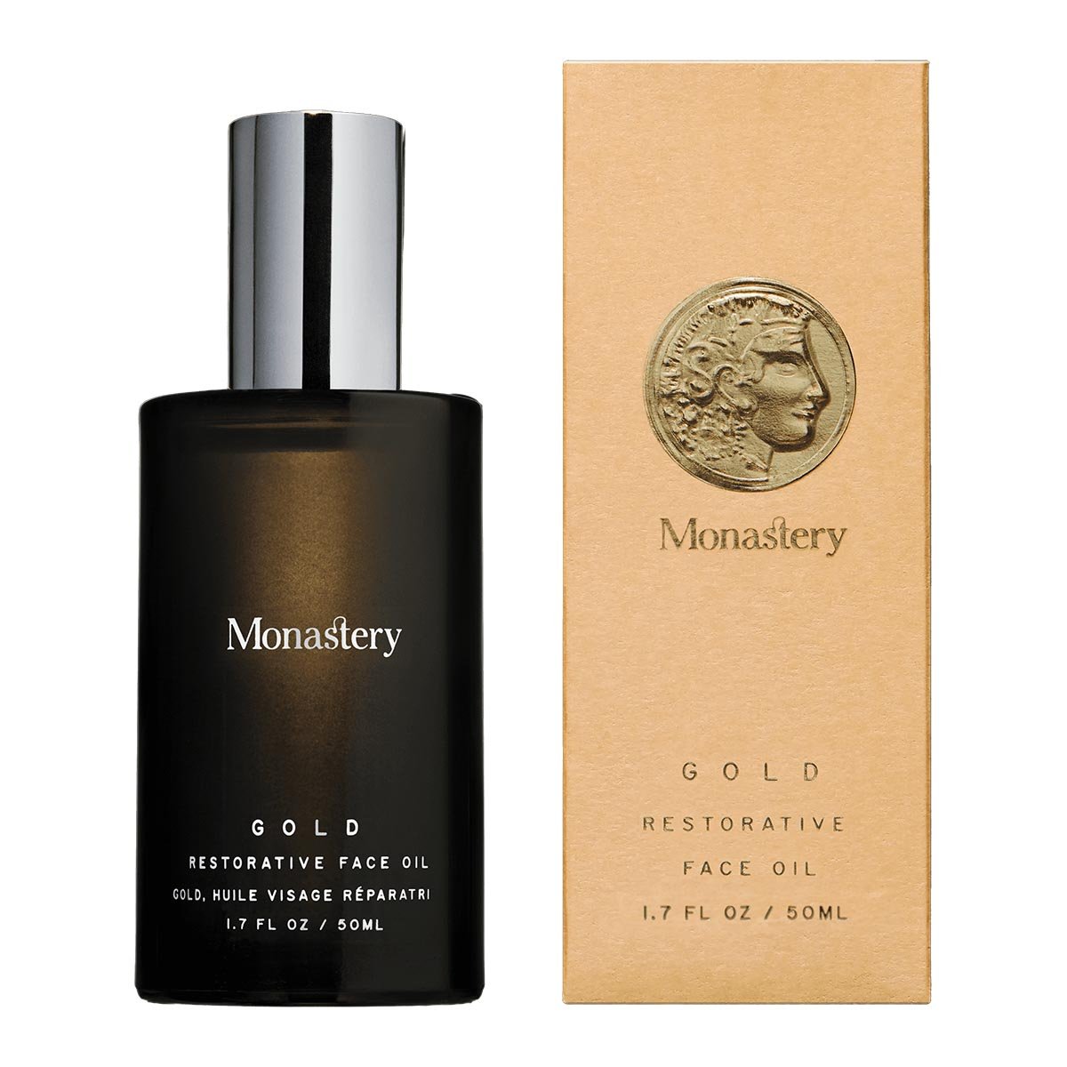 Monastery Made Gold Restorative Face Oil is made with a unique blend of vitamin and nutrient rich oils to calm and replenish the skin.