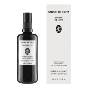 Sangre De Fruta Jasmin De Nuit Botanical Tonic, a fine mist with a sensual jasmine scent for face, body and linens.
