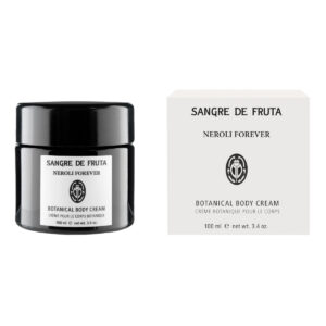 Sangre De Fruta Neroli Forever Botanical Body Cream, a deeply moisturizing whipped body cream with a euphoric neroli scent.
