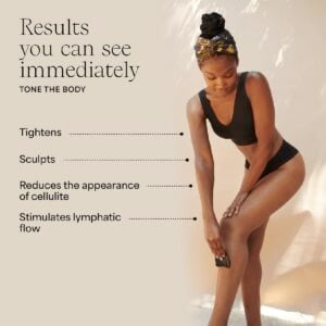 Wildling Aura Stone gua sha tightens, sculpts, improves celluite and tone.