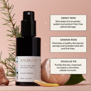 Wildling Facial Gua Sha Empress Tonic hydrates, soothes and promotes a healthy skin barrier, the perfect addition to your gua sha ritual.