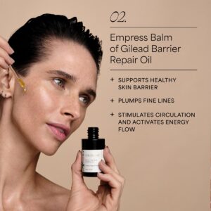 Step 2 of Wildling Empress Collection Ritual is to apply Empress Repair Face Oil to nourish and support healthy skin barrier.