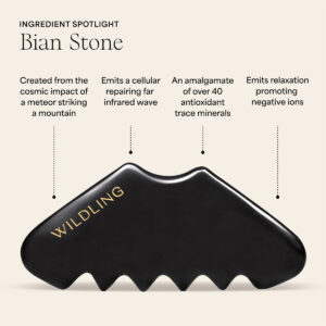 Wildling Empress Gua Sha Scalp Comb is crafted from the highest grade bian stone known to be mineral rich and have healing benefits.