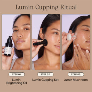 Wildling Lumin Cupping Ritual soothes, brightens, and clarifies the skin.