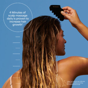 Regular scalp massage can help improve hair growth.