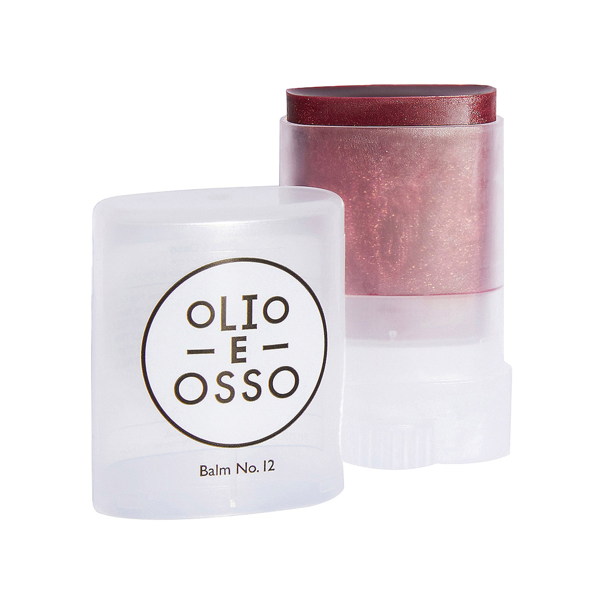Shop Olio E Osso Balm No.12 Plum at Inspire Beauty, a warm and rich hue with a slight shimmer of gold.