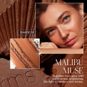 RMS Beauty ReDimension Hydra Bronzer Malibu Muse has a warm amber undertone, great for light to medium skin tones.