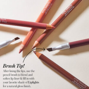 RMS Beauty lip liners come with a built in brush for precise application and blending.