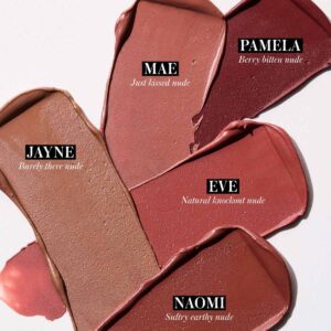 Swatches of RMS Beauty Legendary Serum Lipstick The Nudes