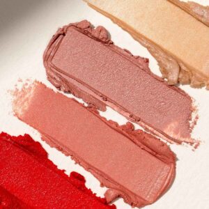 Swatches of RMS Beauty Lip2Cheek Glow Quad Mini