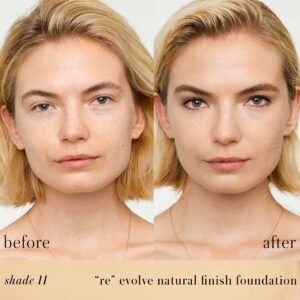 RMS Beauty ReEvolve Natural Finish Liquid Foundation shade 11 is an ivory with slight golden base