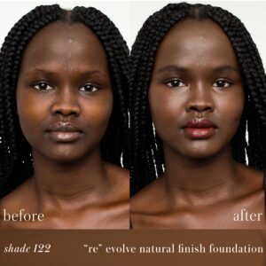 RMS Beauty ReEvolve Natural Finish Liquid Foundation shade 122 is a rich ebony hue.