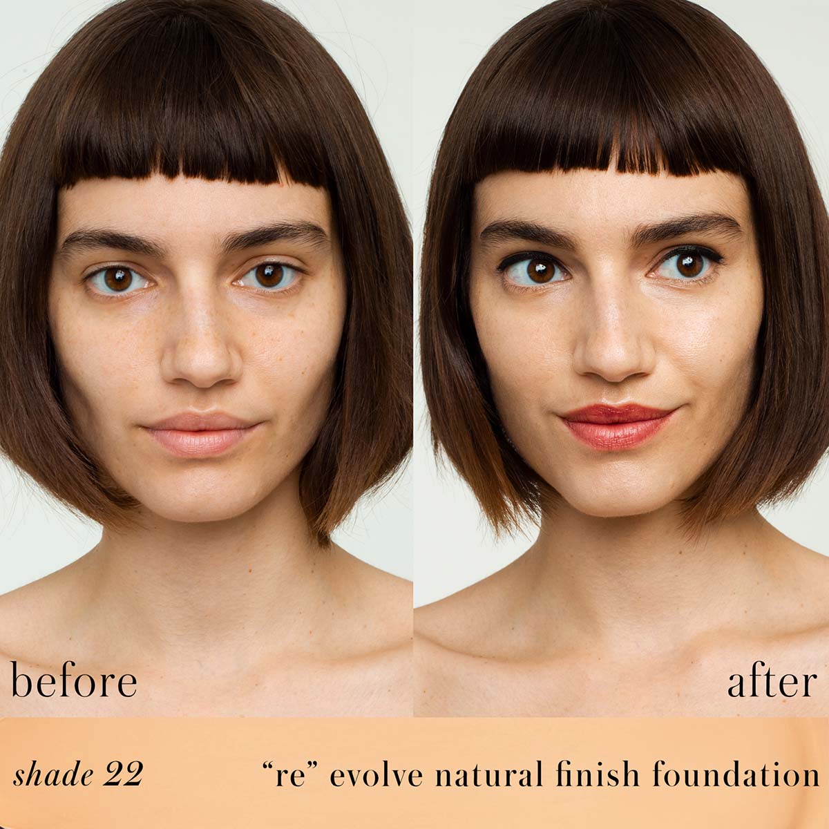 RMS Beauty ReEvolve Natural Finish Liquid Foundation shade 22 is a light-medium shade