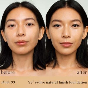 RMS Beauty ReEvolve Natural Finish Liquid Foundation shade 33 is a warm beige