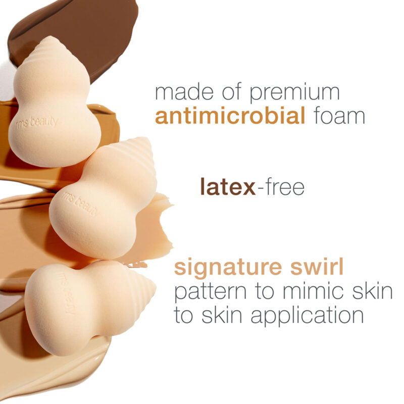 RMS Beauty Skin2Skin Beauty Sponge is latex-free and make made with antimicrobial foam.